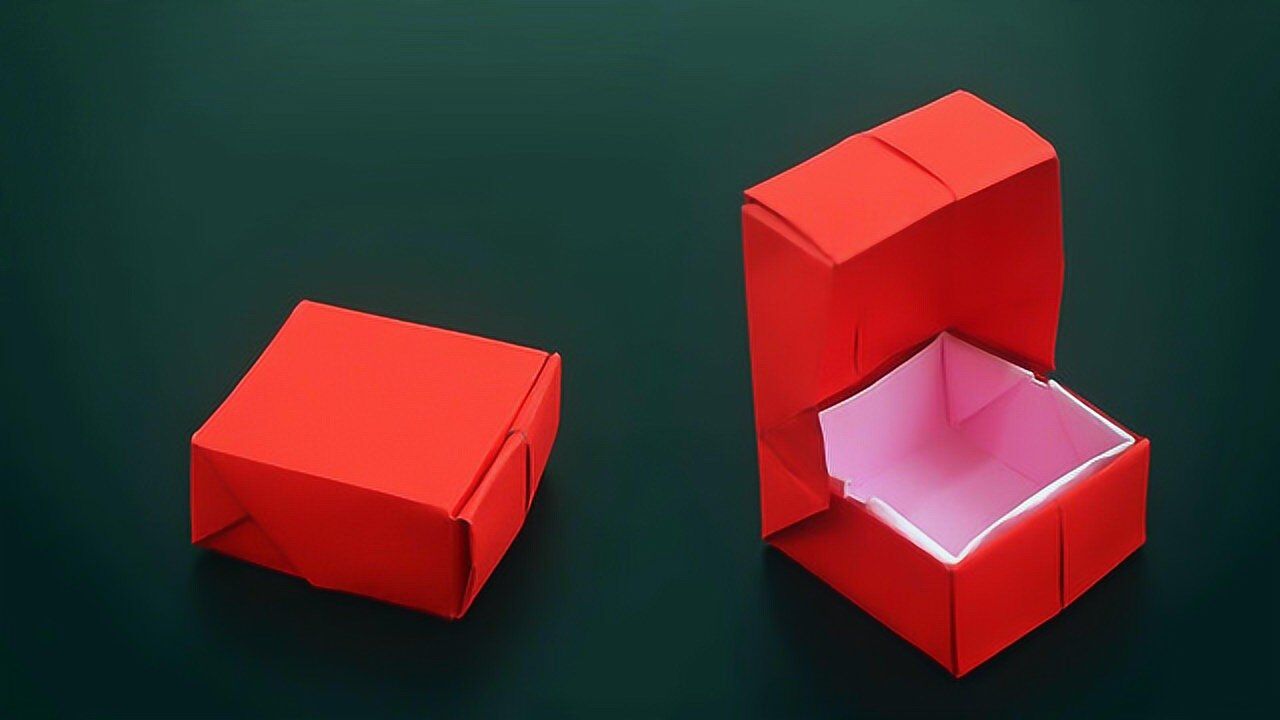 教你如何折叠纸盒子用纸制作漂亮的珠宝盒方纸盒折法