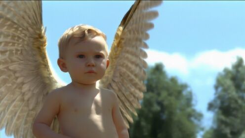 新生婴儿化身天使，小小年纪飞翔天空