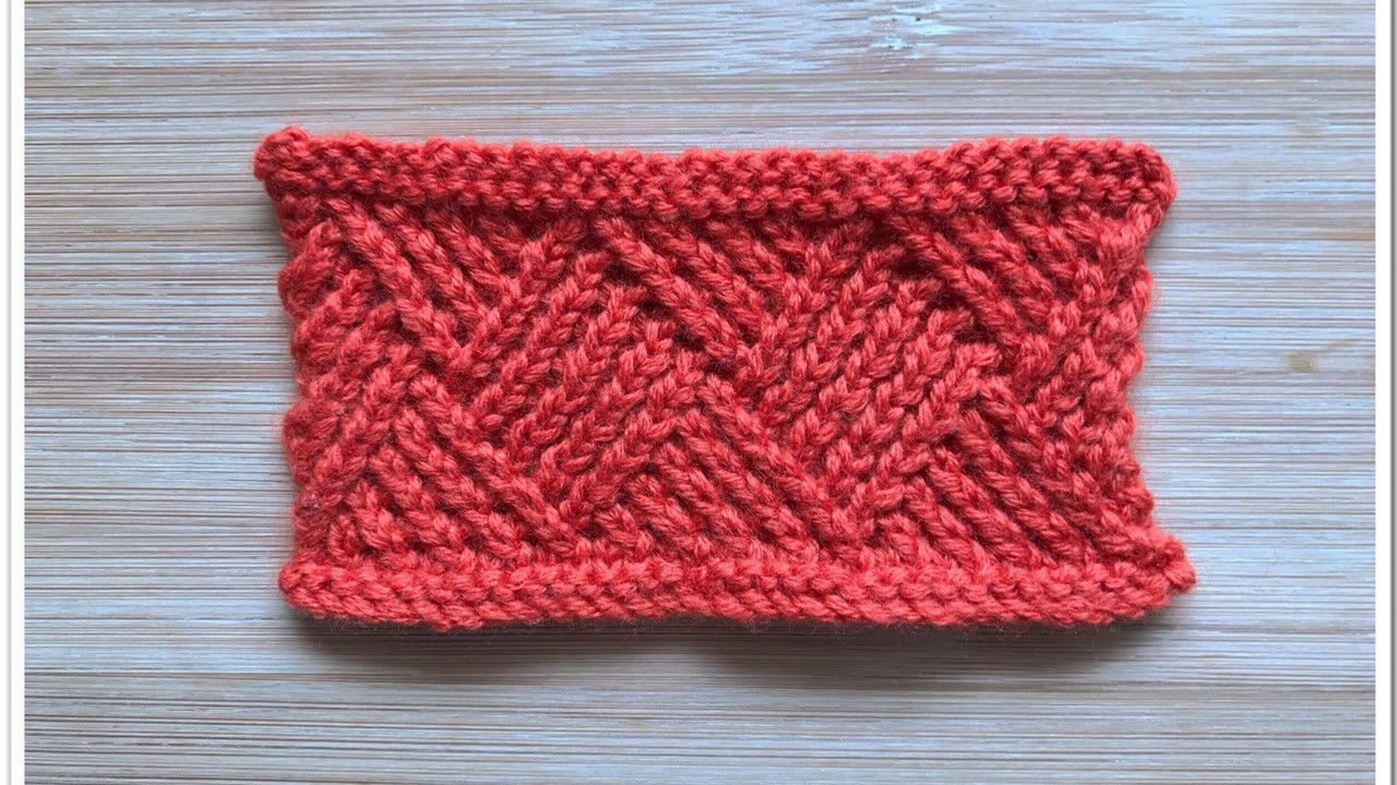 席纹花的编织方法,有层次的菱形图案,织大衣很漂亮