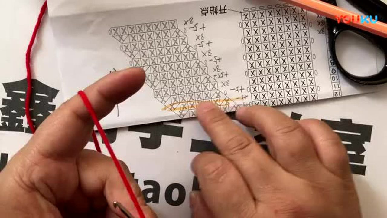 钩织 勾线字母k_腾讯视频