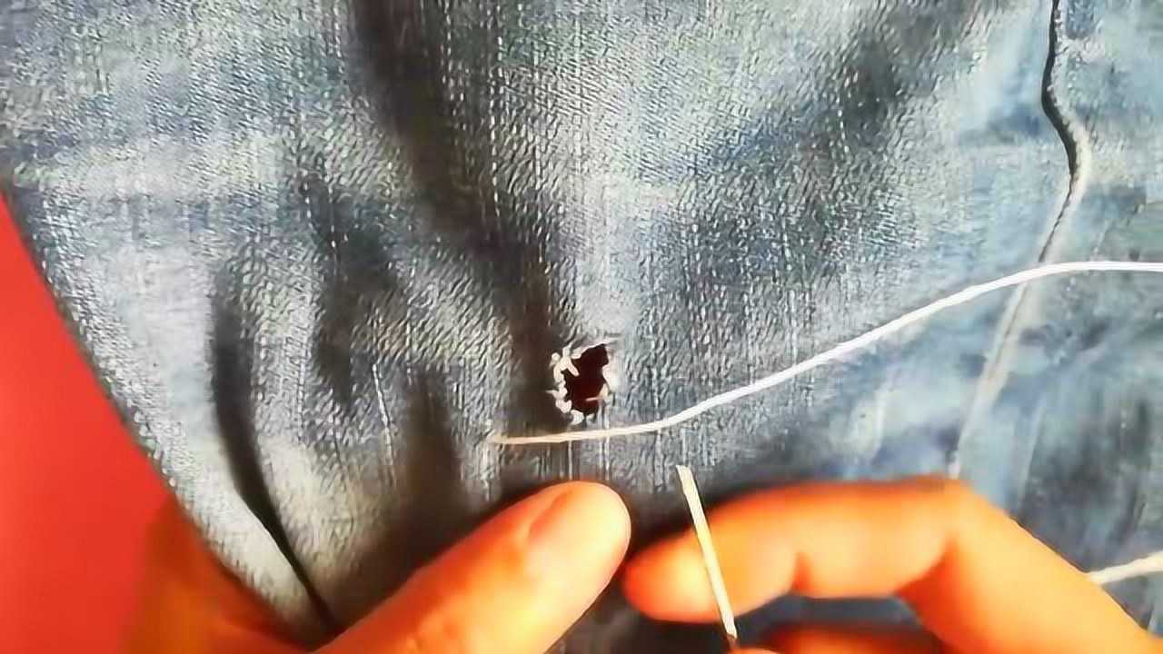 织补衣服破洞的针法,补完无瑕疵,太实用了_高清1080P在线观看平台_腾讯视频