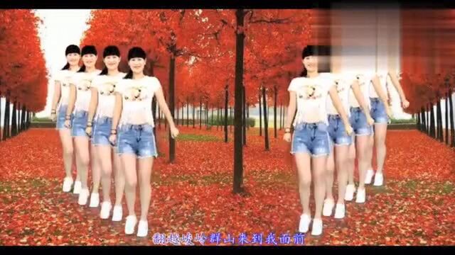 最新队列广场舞《秋天的风》演唱:郑源 好听又好看