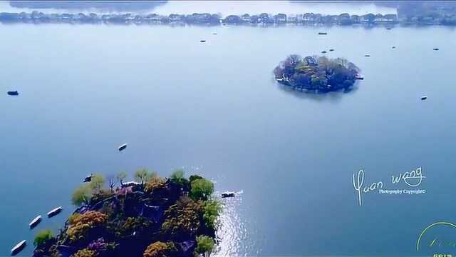 航拍:浙江杭州,高空视觉看美景,震撼