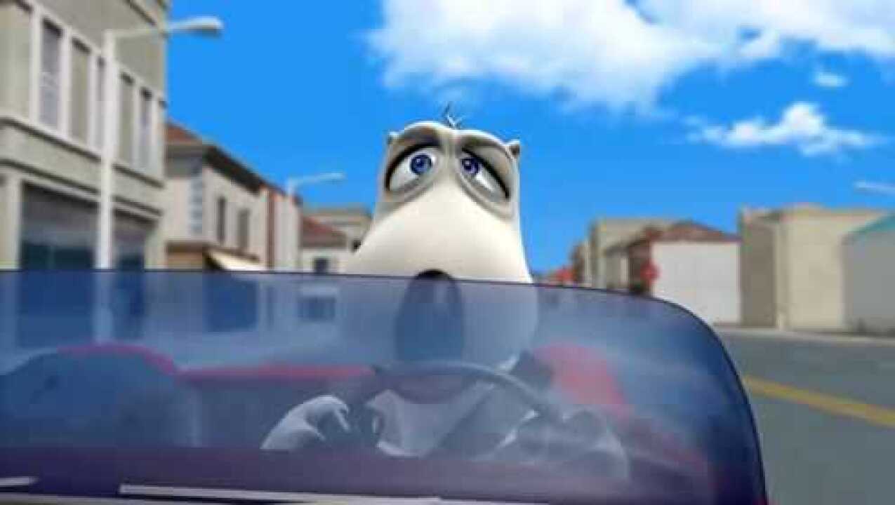 倒霉熊第一季壁虎撞到垃圾车倒霉熊更惨他和车一起掉进了海里