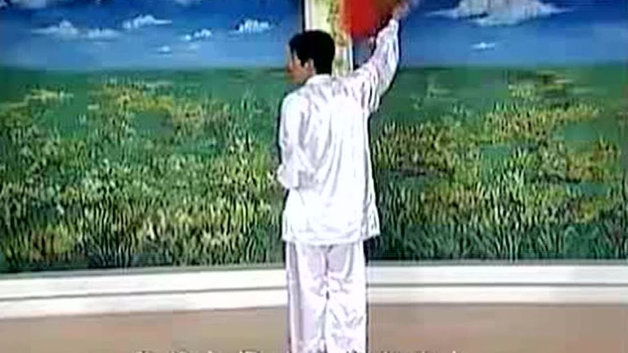 太极功夫扇全套动作背向示范【配口令】_高清1080P在线观看平台_腾讯视频