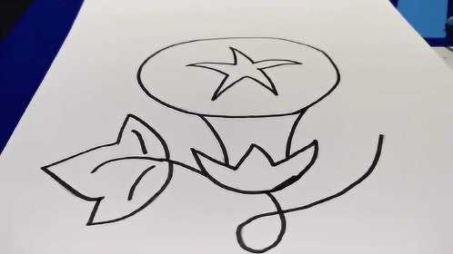 小林简笔画:小小牵牛花呀,开满竹篱笆呀