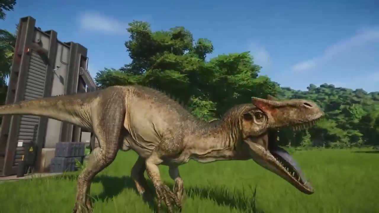 霸王龙和食蜥王龙的战斗