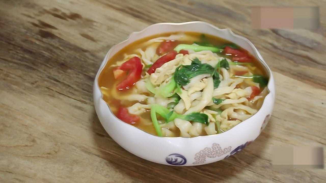 教你做西紅柿雞蛋熗鍋面,麵條勁道有食慾,做法詳細講解