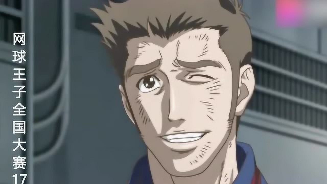 《网球王子》河村隆被网球打飞到场外,亚久津顺势来了个帝王抱!