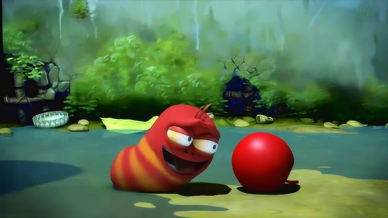 爆笑虫子俩虫子开始争夺果子真不得不夸小黄的鼻涕厉害了