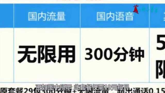 中国电信推出金牛卡套餐 19元 月流量不限+300分钟+150元话费