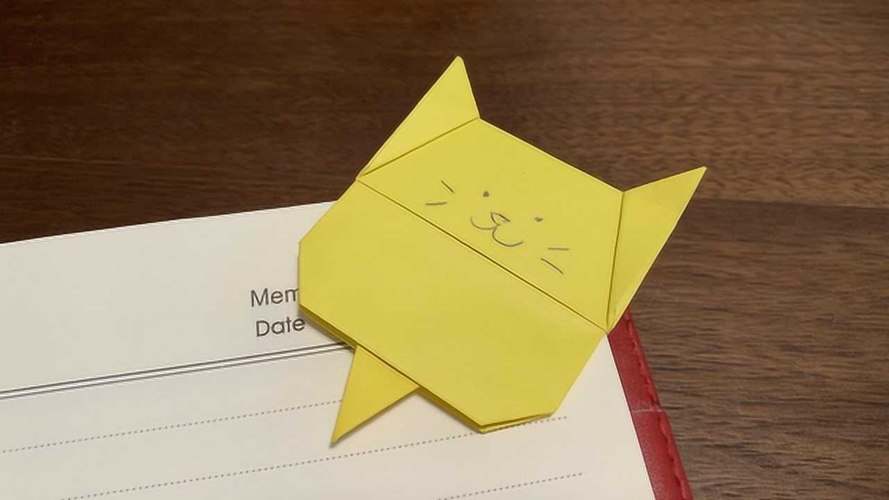 q萌q萌的小猫咪书签折纸教程