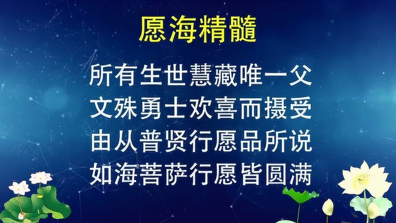 愿海精髓汉文版(无佛像)