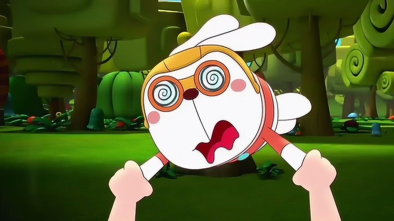 阿u和跳跳一起学习条街舞,想要趁机偷走萝卜,最后被阿u整蛊了