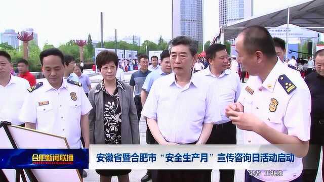 安徽省暨合肥市“安全生产月”宣传咨询日活动启动