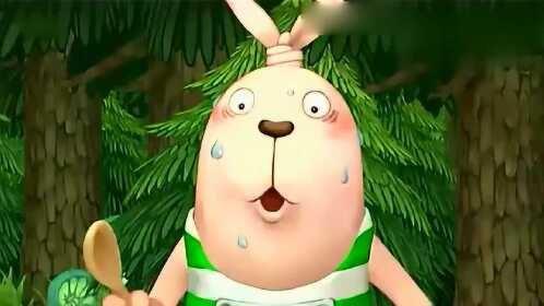 越狱兔:两个红兔子坐在一起,行为动作都一样,绿兔子有点迷糊