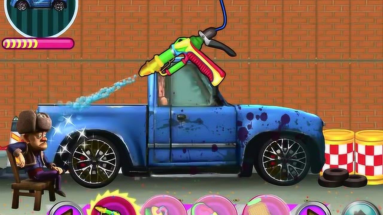 熊出没光头强洗车极速洗车秒变干净游戏