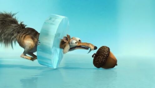 冰川时代的一只大松鼠，就为了一个榛子，真的是豁出老命了