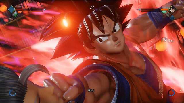 jump大乱斗千钧一发悟空用普攻从正面破了对手的觉醒技