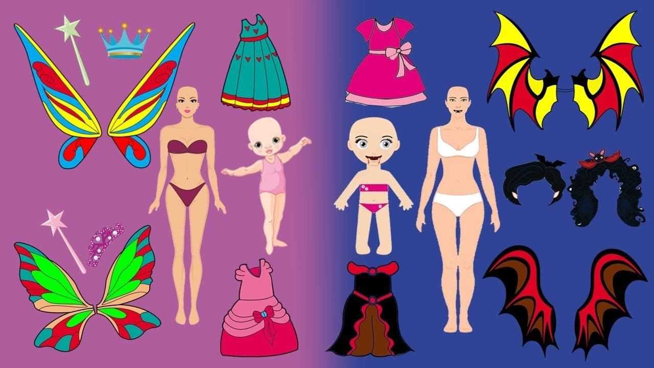 成人卡纸手工画画可爱金色翅膀小仙女换装游戏