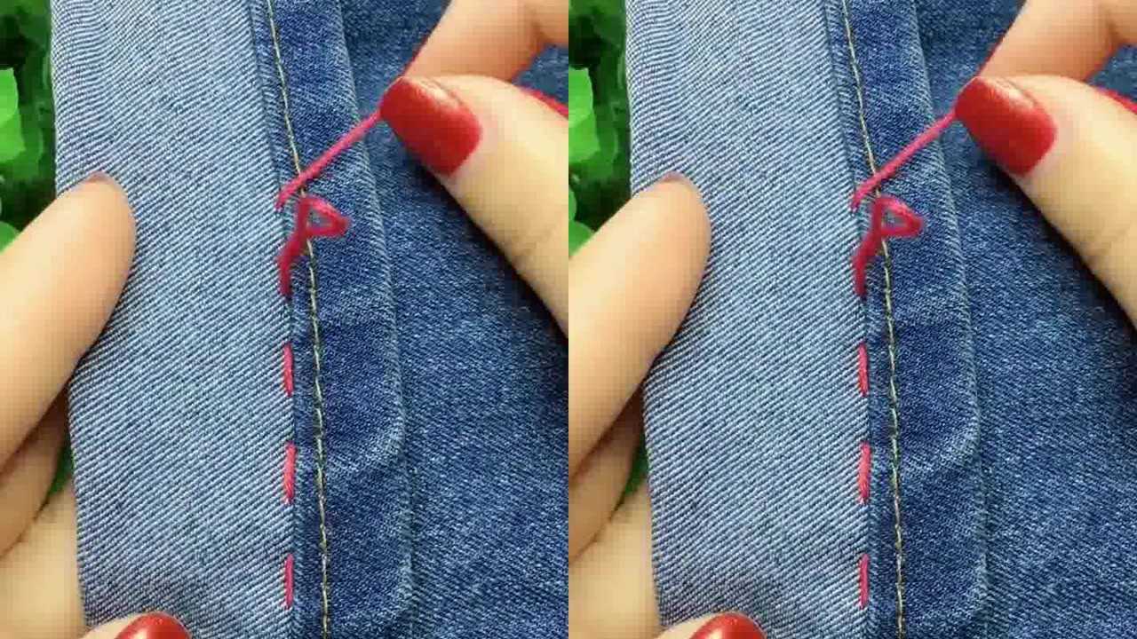 生活小妙招裤子太长又没有缝纫机怎么办这样锁边更好看