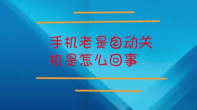 手机老是自动关机是怎么回事?