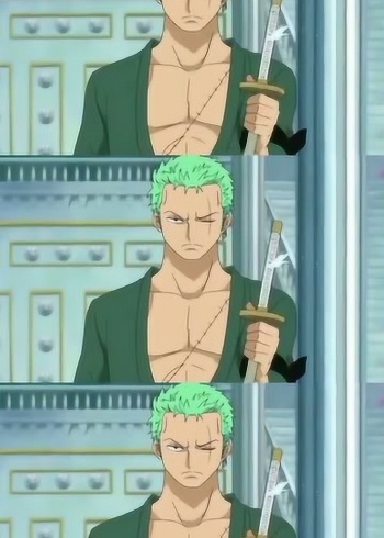 海贼王索隆扛刀姿势太帅了