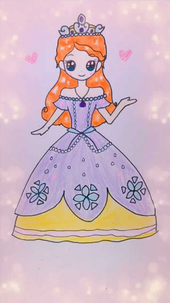 卡通公主简笔画,简单几笔轻松搞定_腾讯视频