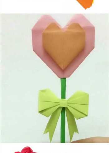 幼儿手工折纸爱心仙女棒来啦爱她就满足她的少女心吧