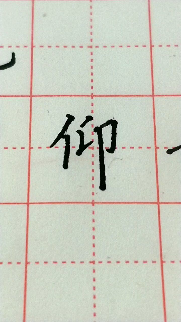 仰字楷书练习练习!