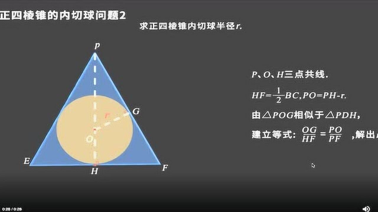 【数学】四棱锥的内切球问题