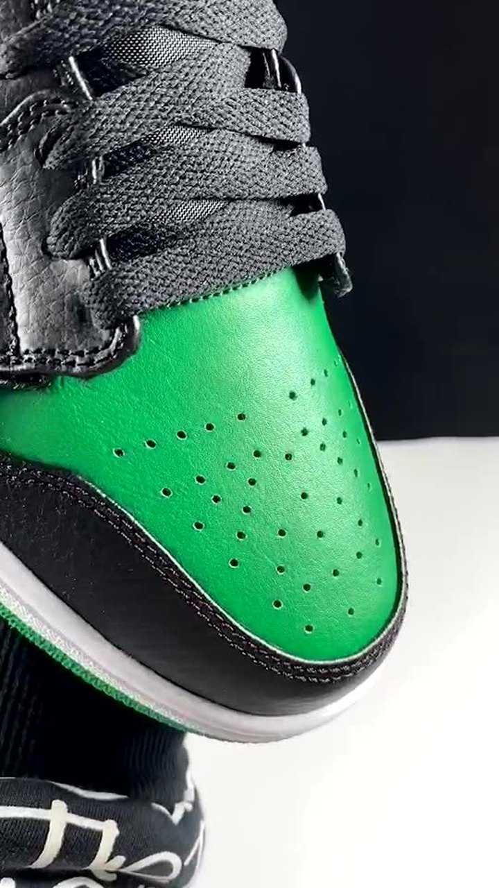 aj1 mid黑绿 !无滤镜近距离实拍