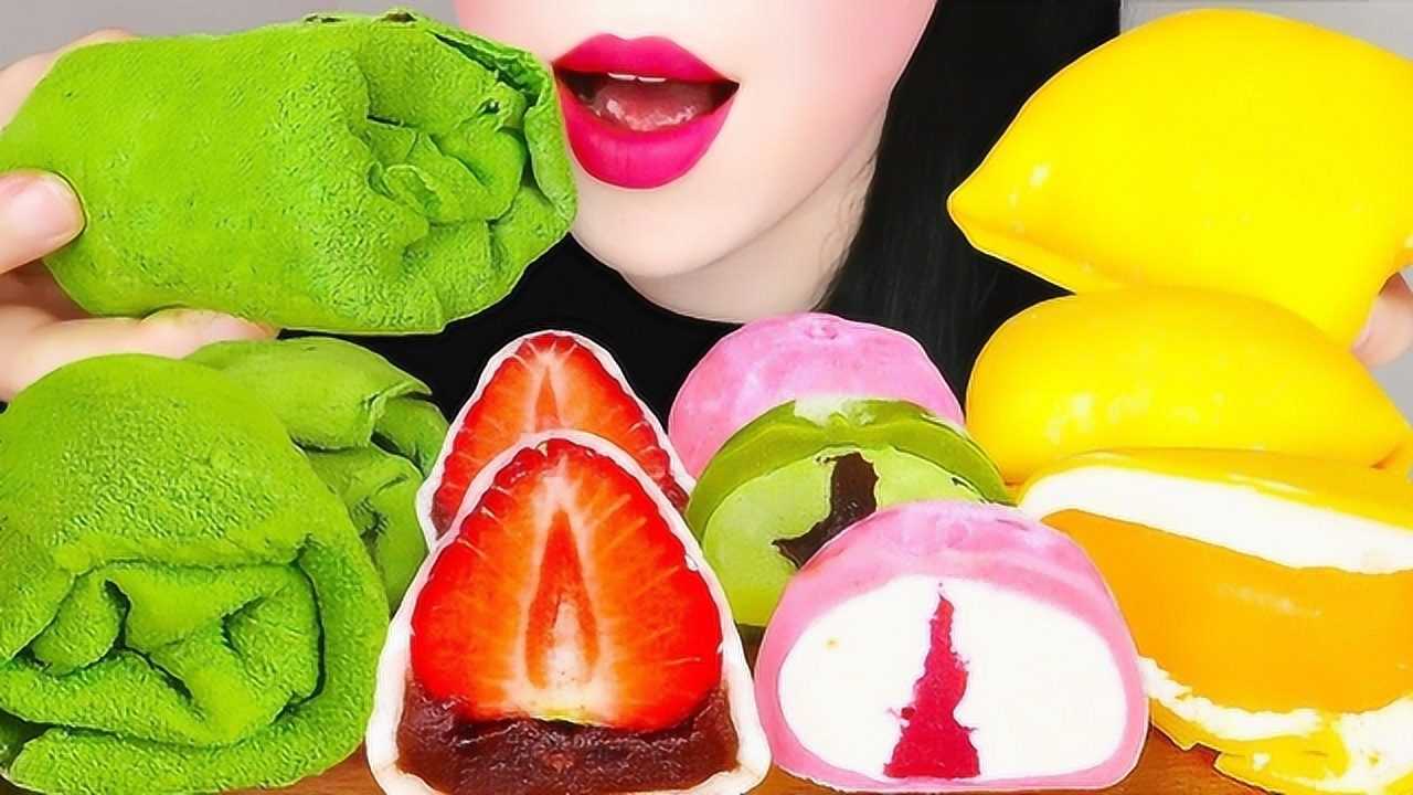 吃播：小姐姐的甜品时刻，吃得太馋人了_高清