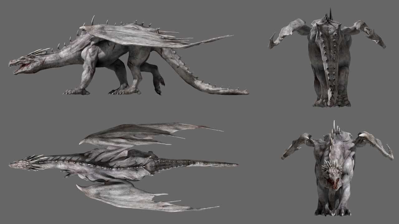 西方龙四足行走动作参考---dragon walk