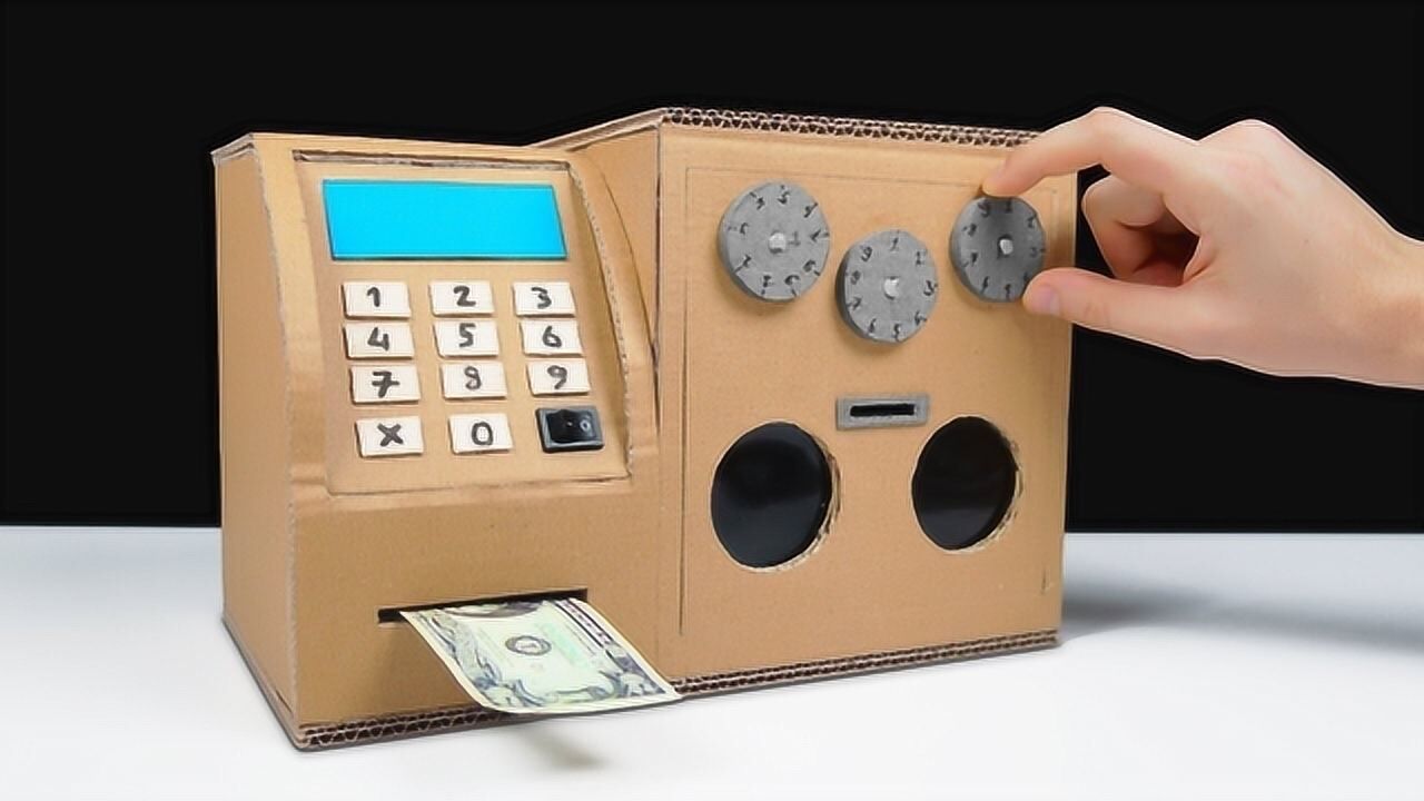 diy卡纸手工 做做卡纸存钱罐8