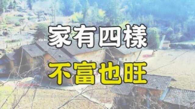 农村老话“家有四样,不富也旺”,指的是哪四样?你家又占了几样