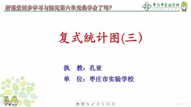 枣庄空中课堂5月8日五年级数学新课堂同步学习与探究6单元我学会了吗《复式统计图三