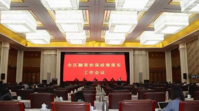 全区融资担保政策落实工作会议召开