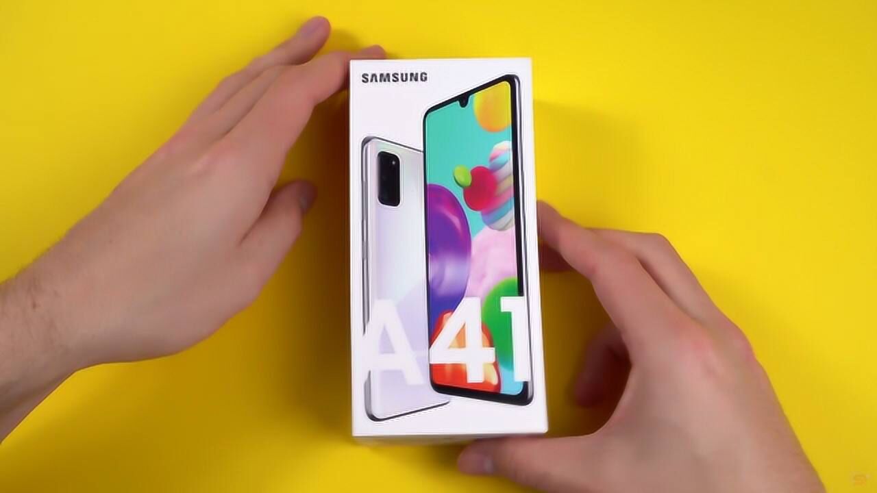 三星galaxy a41开箱,水滴屏 联发科p65 后置三摄