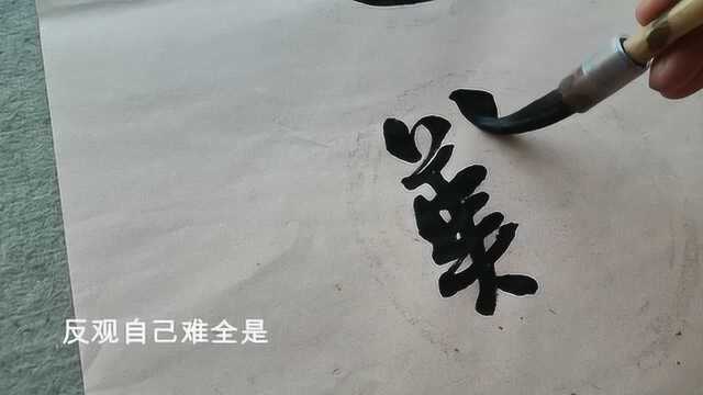 书法作品欣赏对联:反观细论