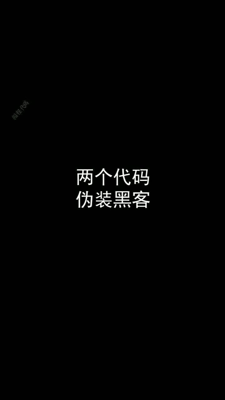 两个代码伪装黑客#编程_高清