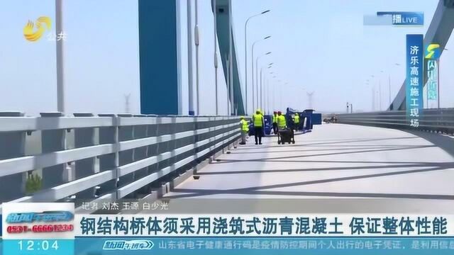 济乐高速:钢结构桥体须采用浇筑式沥青混凝土 8月底将具备通车条件