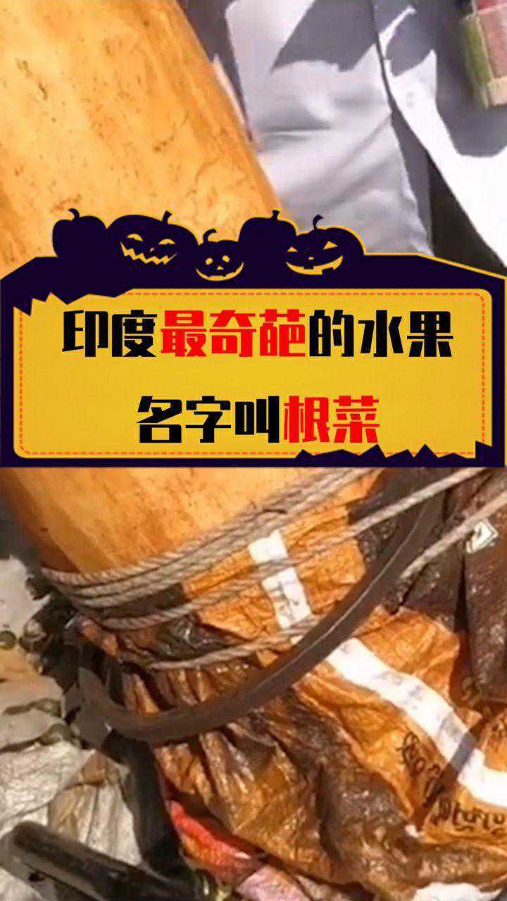 印度最奇葩的水果,名字叫根菜,像个大水萝卜