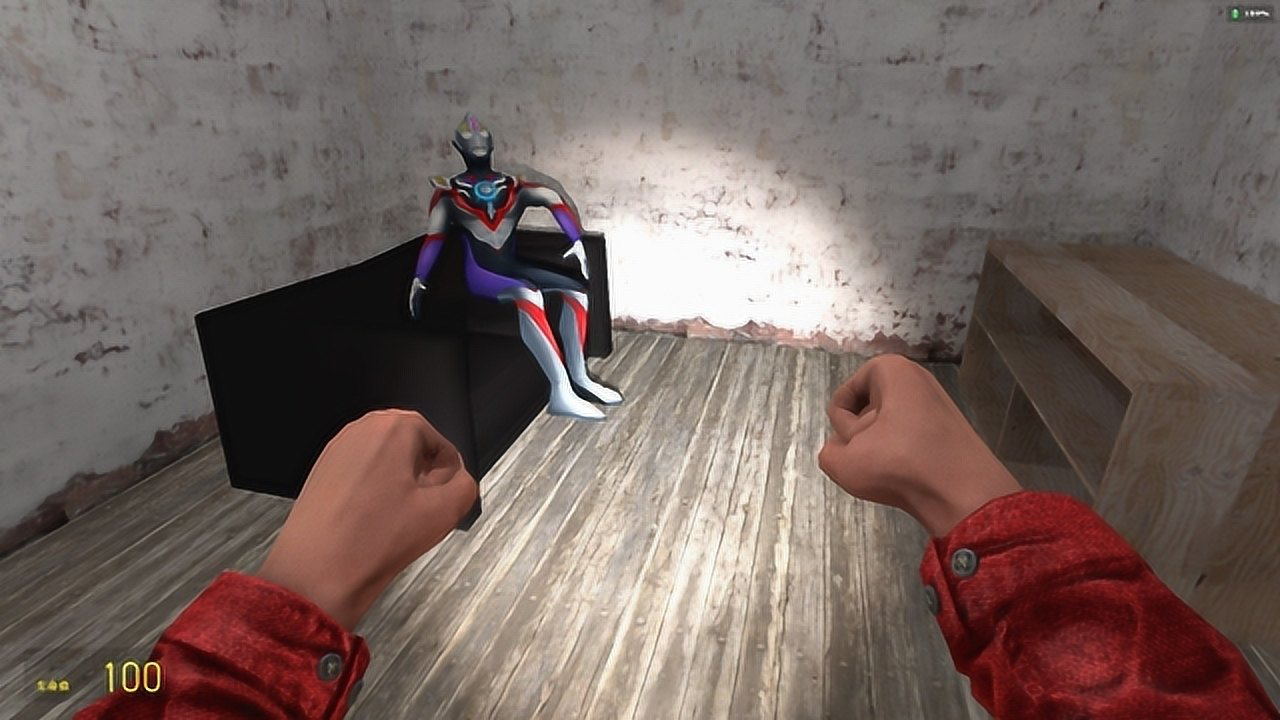 小坤来到密室打怪兽怎么发现欧布奥特曼躺在沙发上啊