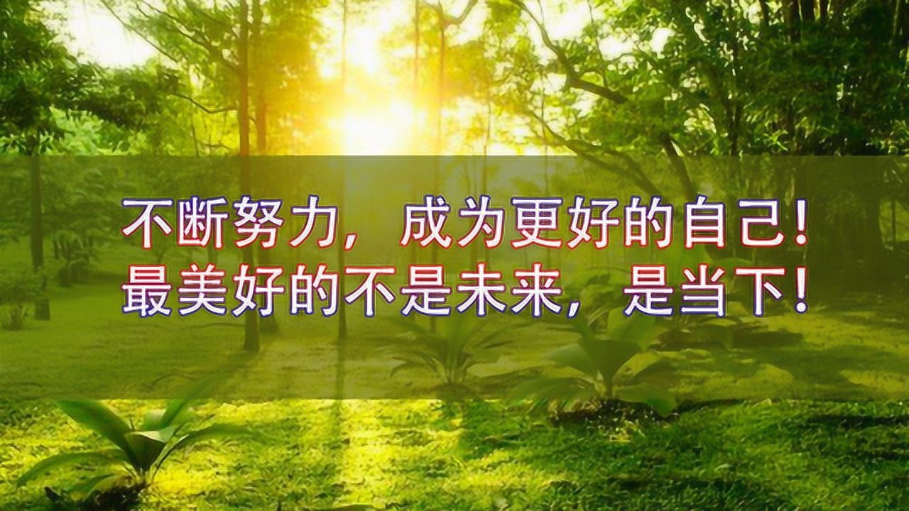 最美好的不是未来,是当下!