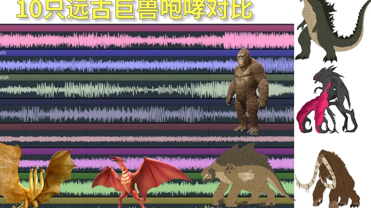 哥斯拉10只远古泰坦巨兽咆哮声对比至尊穆托金刚拉顿你喜欢哪个