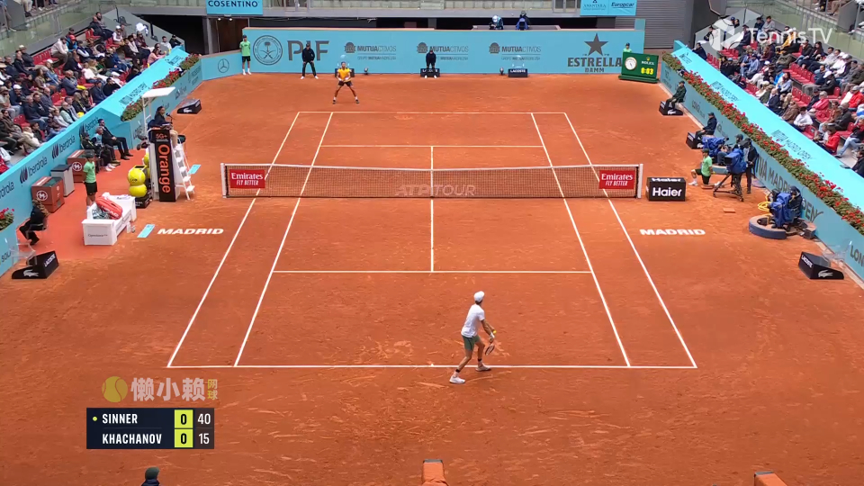 2024atp马德里大师赛r4 辛纳vs卡恰诺夫