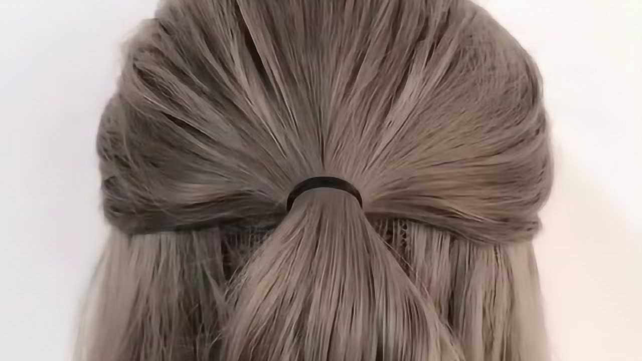 半披半扎的头发这样弄,满大街多厚找不出一个同款!