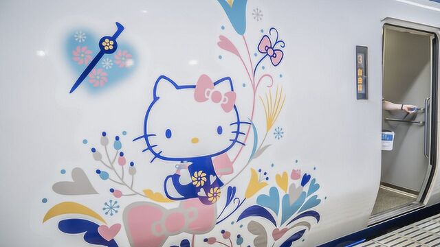 运气爆棚!日本jr西日本线碰到Hello Kitty主题列车