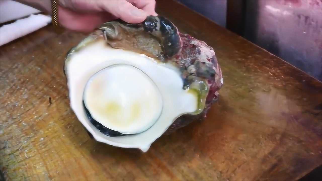 日本老师傅处理巨型海蜗牛全过程,直接生切,肉还在动就下嘴了